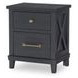Flatiron Midnight 2 Drawer Nightstand with USB Charging
