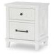 Flatiron Aged White 2 Drawer Nightstand with USB Charging