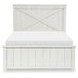 Flatiron Aged White Full Panel Bed