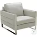 Constantin Light Grey Leather Chair