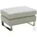 Constantin Light Grey Leather Ottoman