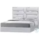Da Vinci Silver Grey King Upholstered Platform Bed