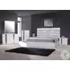 Da Vinci Silver Grey King Upholstered Platform Bed
