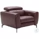 Lorenzo Merlot Italian Leather Recliner