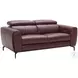 Lorenzo Merlot Italian Leather Reclining Loveseat