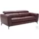 Lorenzo Merlot Italian Leather Reclining Sofa