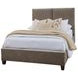 Joinery Espresso Oak and Brindle Gray Performance Fabric Queen Upholstered Panel Bed