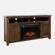 Bakersfield Distressed Brown 60" TV Stand with Electric Fireplace