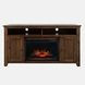 Bakersfield Distressed Brown 60" TV Stand with Electric Fireplace