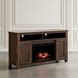 Bakersfield Distressed Brown 60" TV Stand with Electric Fireplace