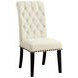 Mapleton Beige Tufted Back Upholstered Side Chair Set of 2