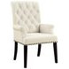 Mapleton Beige Tufted Back Upholstered Arm Chair