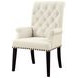 Mapleton Beige Tufted Back Upholstered Arm Chair
