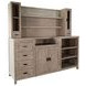 Walton Wheat Wall Bar with Hutch and USB Charging