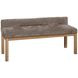 Joinery Natural Oak and Brindle Gray Performance Fabric Upholstered Bed Bench