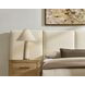 Joinery Espresso Oak and Ivory Cream Performance Fabric King Upholstered Wall Panel Bed