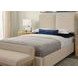 Joinery Espresso Oak and Ivory Cream Performance Fabric King Upholstered Panel Bed