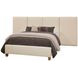 Joinery Espresso Oak and Ivory Cream Performance Fabric King Upholstered Wall Panel Bed
