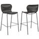 McKinley Brown And Sandy Black Upholstered Bar Stool Set of 2
