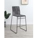 Kai Charcoal And Gunmetal Upholstered Bar Stool Set of 2