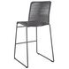 Kai Charcoal And Gunmetal Upholstered Bar Stool Set of 2