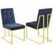 Starlight Ink Blue Velvet Dining Chair Set Of 2