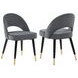 Lindsey Grey Arched Back Upholstered Side Chair Set of 2