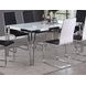 Pauline White And Chrome Dining Table