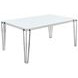 Pauline White And Chrome Dining Table