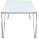 Pauline White And Chrome Dining Table