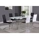 Pauline White And Chrome Dining Table