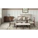Fairview Oak and Beige Upholstered 6 Piece Dining Set with Bench and Nailhead Trim