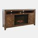 Fairview Oak Dark Brown 60" TV Stand with Electric Fireplace