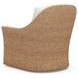 Palm Desert Soren White Upholstered Swivel Chair