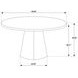 Franklin Gray and Dark Oak 50" Round Marble Top Dining Table
