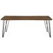 Neve Sheesham Grey And Gunmetal Live Edge Dining Table