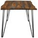 Neve Sheesham Grey And Gunmetal Live Edge Dining Table