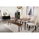 Neve Sheesham Grey And Gunmetal Live Edge Dining Table