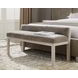 Joinery Washed White Oak and Brindle Gray Performance Fabric Upholstered Bed Bench