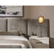 Joinery Espresso Oak and Brindle Gray Performance Fabric Queen Upholstered Wall Panel Bed
