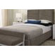 Joinery Espresso Oak and Brindle Gray Performance Fabric Queen Upholstered Panel Bed