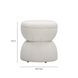 Tomlin Cream Performance Fabric Upholstered Round Ottoman