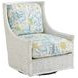 Ocean Breeze Preston Blue Upholstered Swivel Chair