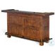 Golden Hearth Medium Brown 78" Farmhouse Wood Home Bar