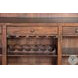 Golden Hearth Medium Brown 78" Farmhouse Wood Home Bar