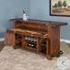 Golden Hearth Medium Brown 78" Farmhouse Wood Home Bar