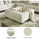 Rawcliffe Parchment Oversized Accent Ottoman