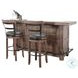 Golden Hearth Natural 80" Traditional Wood Home Bar