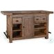 Golden Hearth Natural 80" Traditional Wood Home Bar
