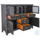 Cozy Luxe Black Sand 5 Drawer Server